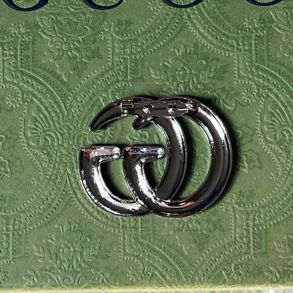 G Brooch pendant Silver initial NEW - Picture 2 of 2